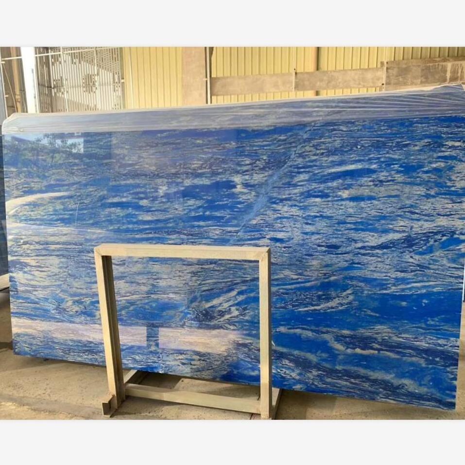 Luxury Ocean Blue Marble Onyx Panel for Slabs or Tiles