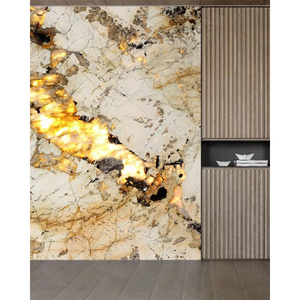 Natural Luxury Backlit Quartzite Stone Snow Mountain Select Table Type Big Slab Patagonia Marble Price