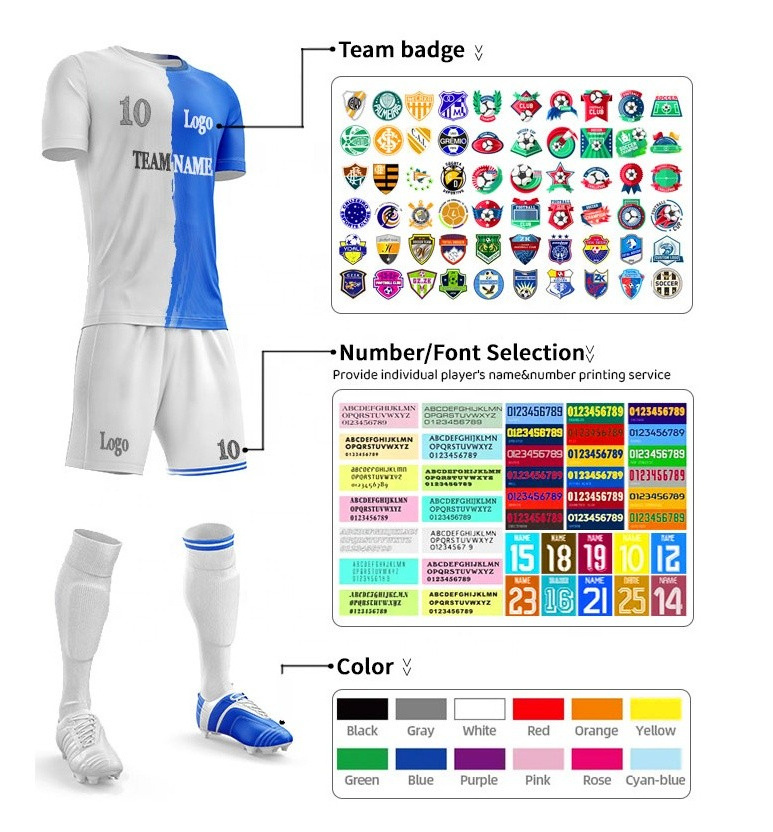 Wholesale Youth Custom American Blue And White Soccer Uniform Buy Football Uniforms For Team Sets Jerseys Online Football Jersey