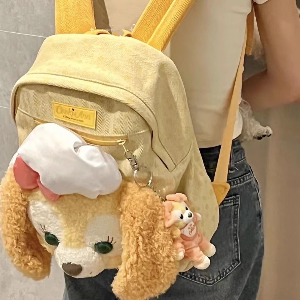 New keqi'an dog backpack cake backpack lightweight and large capacity sweet cartoon cute schoolbag women