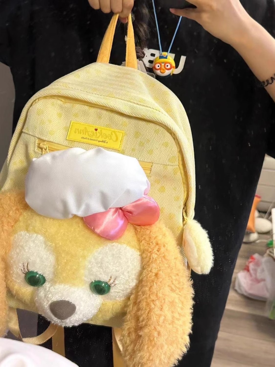 New keqi'an dog backpack cake backpack lightweight and large capacity sweet cartoon cute schoolbag women