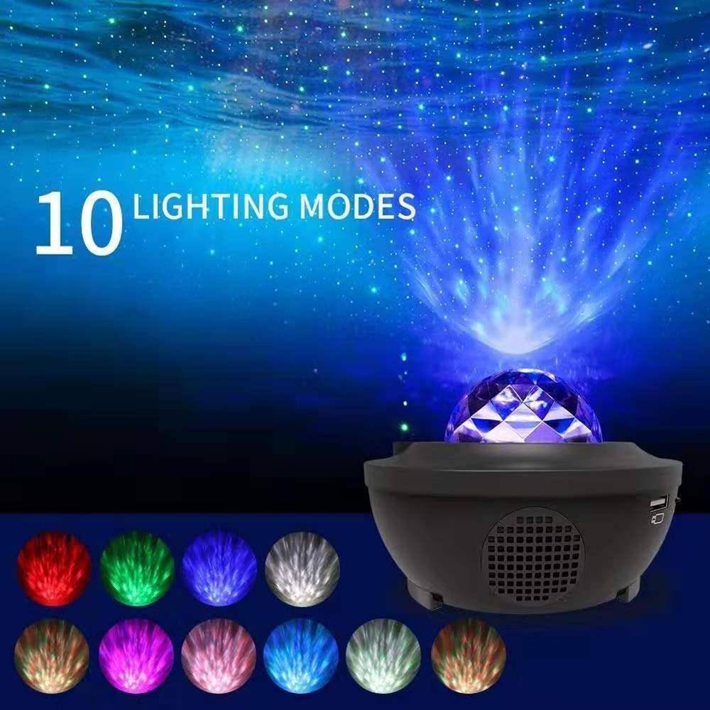 Led Night Lights Music Star Sky Projector Lamp For Bedroom Living Room Night Lighting