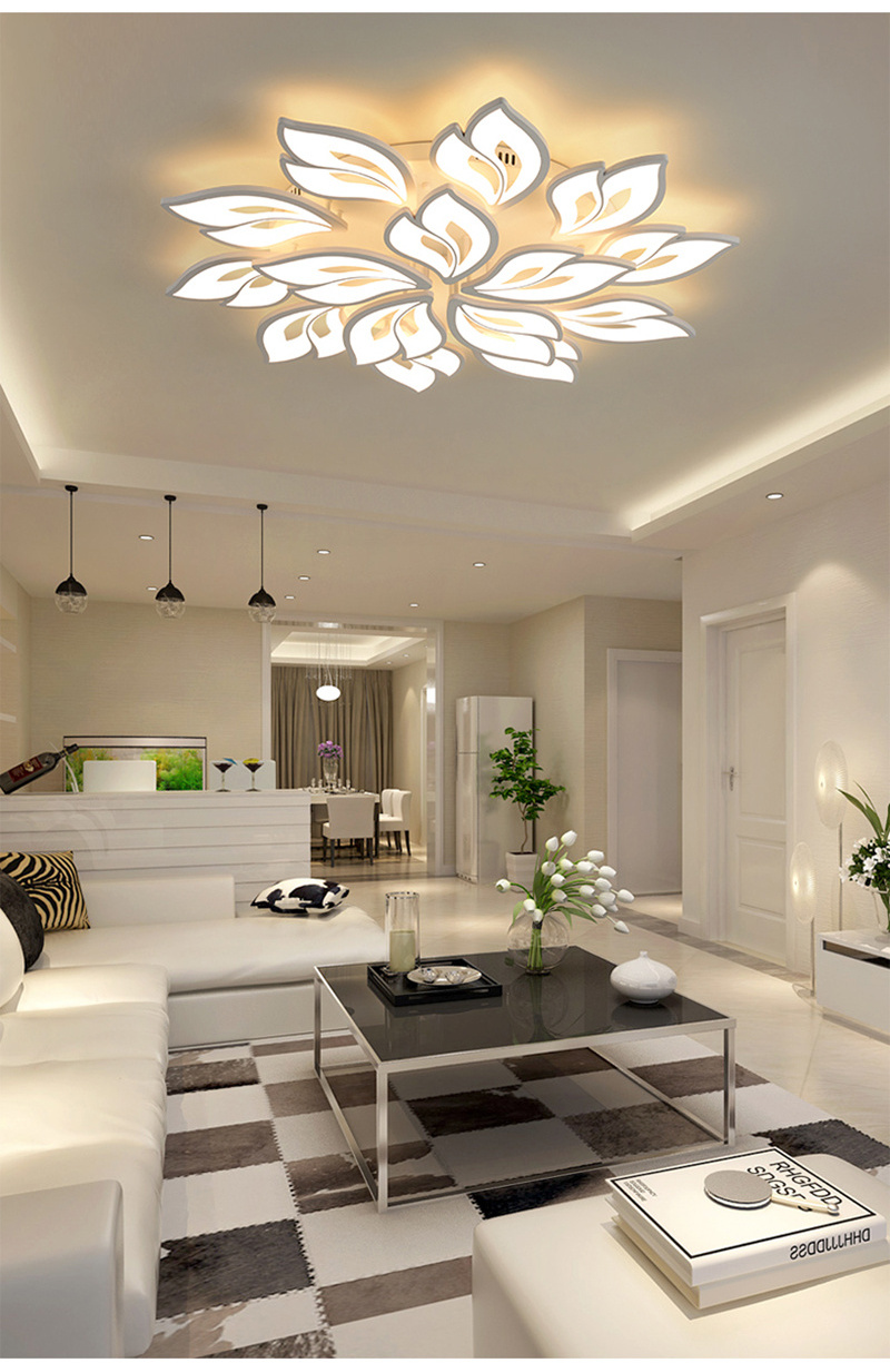 LED Ceiling Chandelier Modern Luxury Lotus Living Room Restaurant Kitchen Bedroom Lights Decorate Art Lighting Fixtures