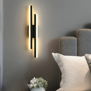 Modern Wall Sconce Black Dimmable Led Bathroom Light Indoor Wall Lighting Fixture