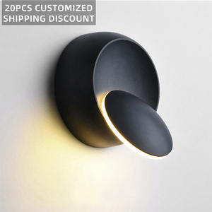 Wall Lamps Black White Body Bedroom Living Room 90-260V Wall Light Indoor Led Wall Lamp Rotatable Plated Metal 5W LED Sconce