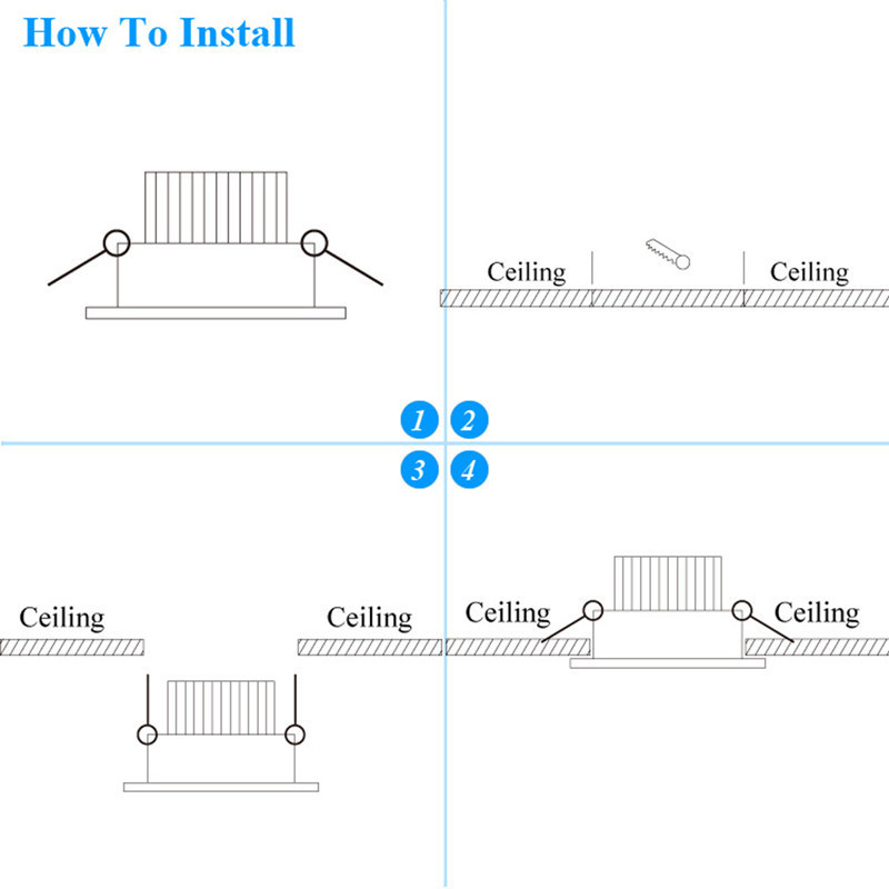 Led Ceiling Downlight Recessed Cabinet Wall Spot Light Down Lamp Spot Light 3/5/7W