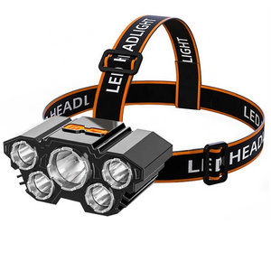 Usb Rechargeable Built-In Battery Led Bright Spotlight Super Bright Head-Mounted Outdoor Hiking Flashlight