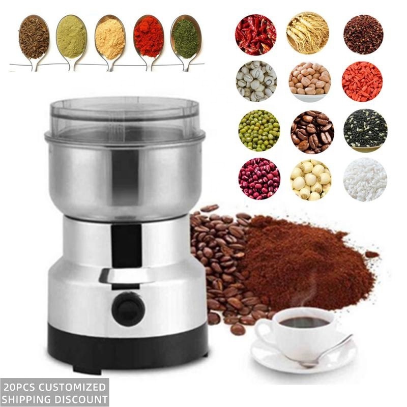 Household Grinder Multifunctional Powder Machine Stainless Steel Coffee Electric Grinder Pulverizer Gift