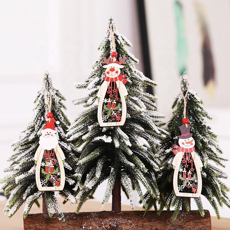 Christmas House Decoration Merry Christmas Tree Wooden Hanging Decoration Supplies Festival Party Home New Year Decoration