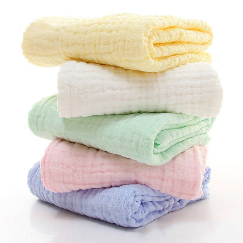 Soft Cotton Six-layer Thicken Baby Children's Gauze Bubble Bath Towel Newborn Wrap Blanket Muslin Swaddle Wrap For Feeding