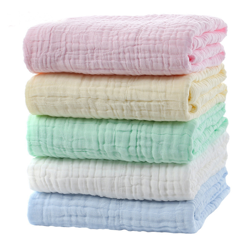 Soft Cotton Six-layer Thicken Baby Children's Gauze Bubble Bath Towel Newborn Wrap Blanket Muslin Swaddle Wrap For Feeding