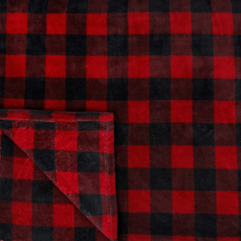 Customize size luxury plaid warm polyester fleece microfiber throw mexican brand native American blankets wholesale blanket sofa