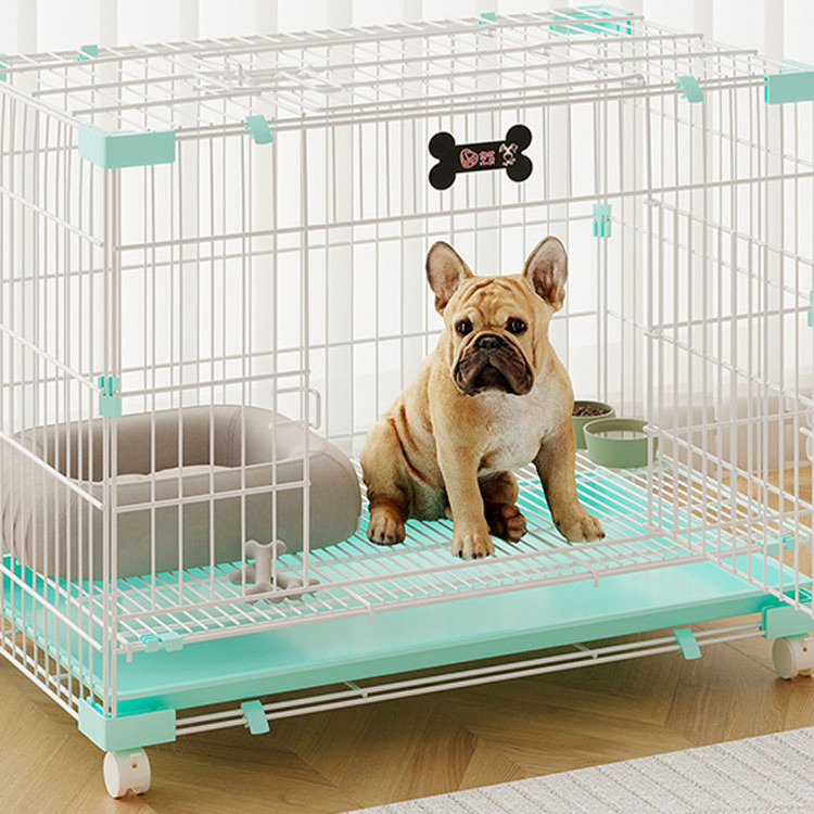 24 30  Inch Durable Iron Collapsible Foldable Dog Cage Big Size Folding Large Cheap Pink Black Pet Cages Dog