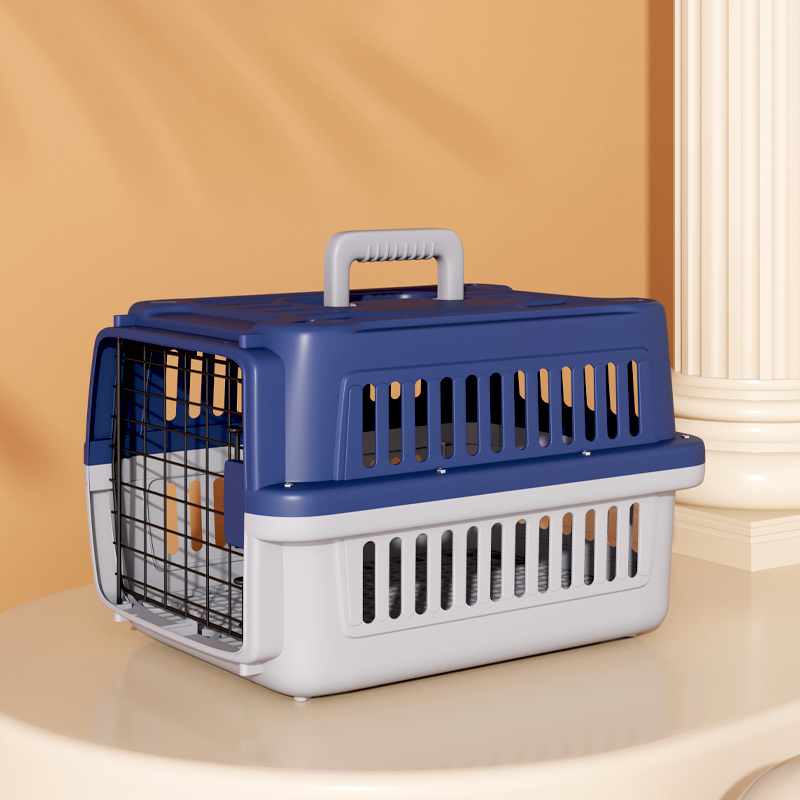 Wholesale Custom Durable Travel plastic pet carrier cage  Outdoor Portable Airline Pet Cage Pet Transportines