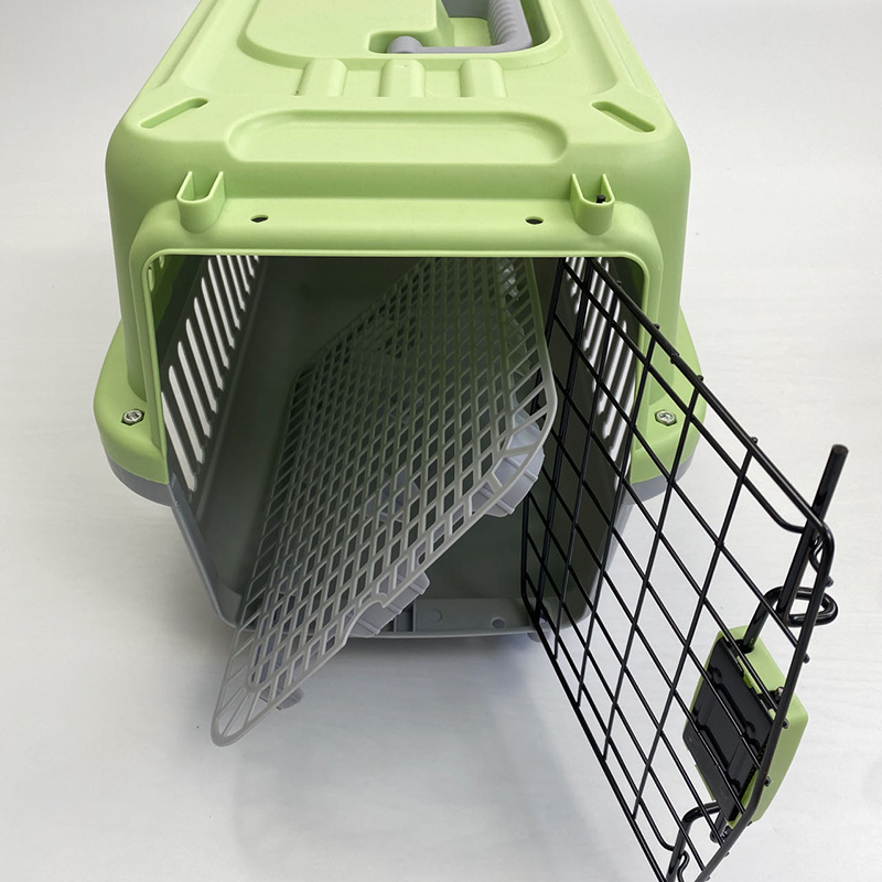 pink pet carrier 2024 New Portable Plastic Airline Plastictravel Cage Plastic Large Capacity Pet Carrier For Cat