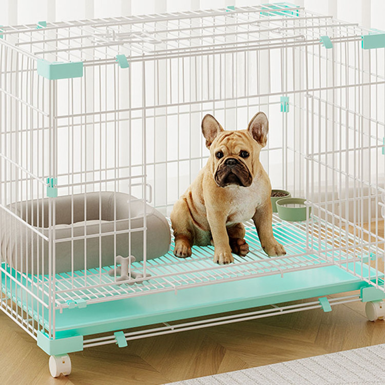 Manufacturer Metal Portable Folding Dog Crates Cage Metal Dog Cage Black Impact Dog Kennel Crate