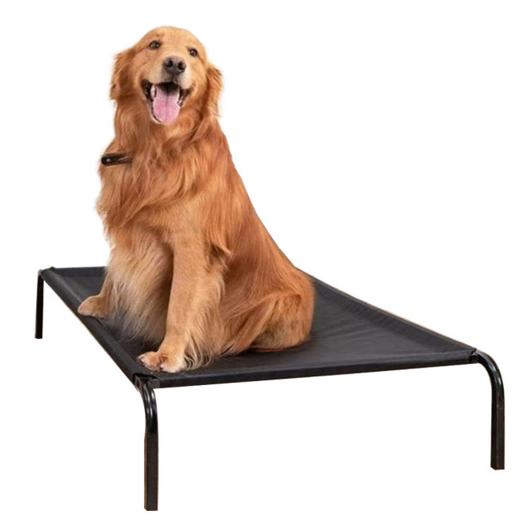 Elevated Pet Bed Without Canopy Polyester Dog Bed With Non-slip Feet Breathable Washable For Indoor Outdoor Use