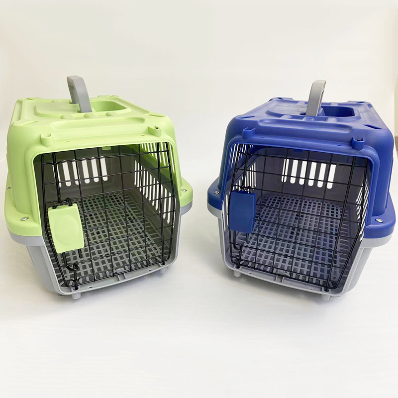 pink pet carrier 2024 New Portable Plastic Airline Plastictravel Cage Plastic Large Capacity Pet Carrier For Cat