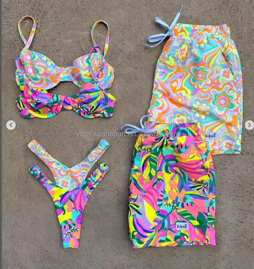 Wholesale Beachwear 2 Piece Swimsuit 2022 Swimsuit Extreme Mini Micro G String Girls and Bikini Swimwear Thong Floral Bikini