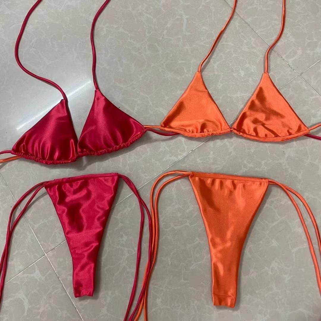 Bikini Triangle Bikini Micro Two-Piece Suit String Swimsuit Female Sexy Red Swimwear Women 2022 Bathing Suit Brazilian Biquini