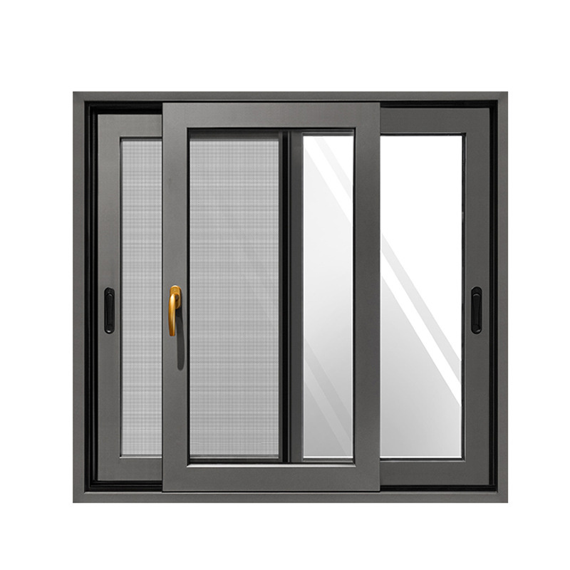 48x37 aluminum profiles hurricane up down sliding glass windows 2 track 2 panel sliding window black with grill for balcony