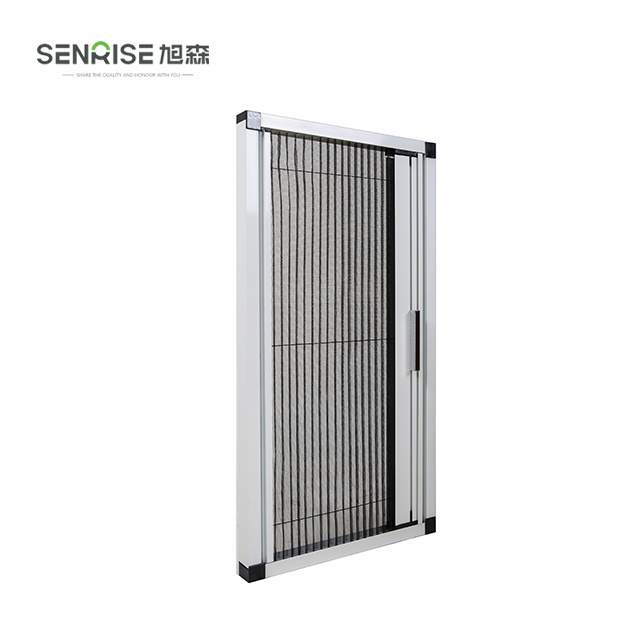 Trackless Sliding Door Plisse Mosquito Net Pleated Mesh Folding Mesh Retractable Screen Door