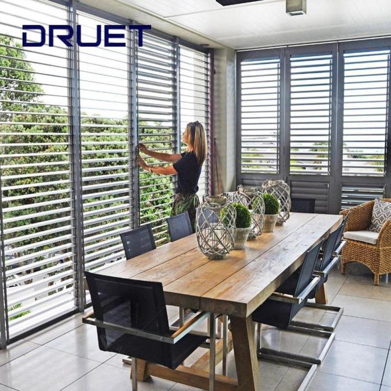 AS2047 Louvered Pergola Aluminium Blind Louver Window Plantation Shutters rolling shutter window