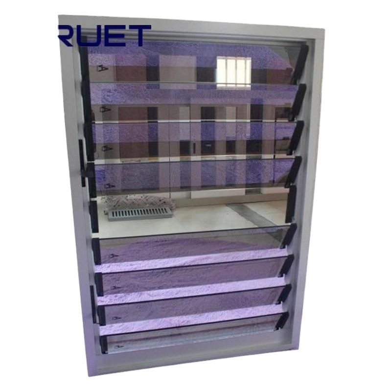 Philippines latest design aluminium frame fixed adjustable pergola motorized louver glass jalousie windows