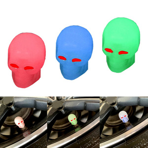 Factory sale Universal Car Motorcycle Bike Wheel Hub Glowing Dust-proof Decorative Luminous Tire Valve Cap Tyre Rim Stem Covers