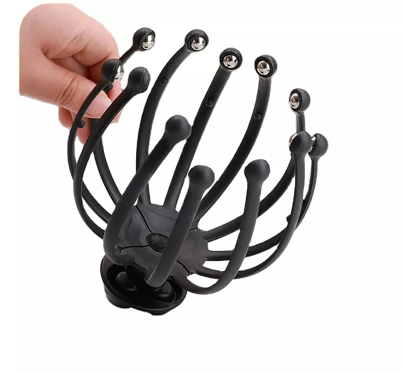 12 roller balls prongs head massage scratcher 360 degree scalp stress relax head scalp massager