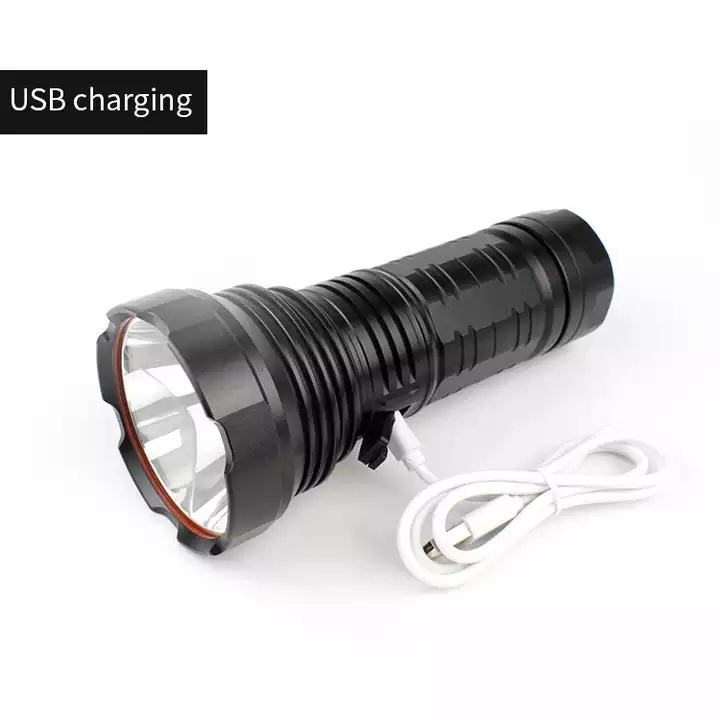 Best Quality Explosion-proof  T40 Glare Searchlight Torch Max 4000 Lumens Rechargeable Super Bright Led Flashlight