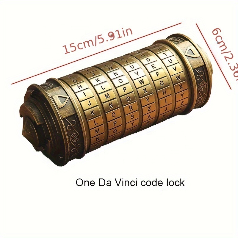 Da Vinci Code Mini cryptex lock puzzle box with hidden compartment, anniversary, Valentine's day romantic birthday gift, Mystery