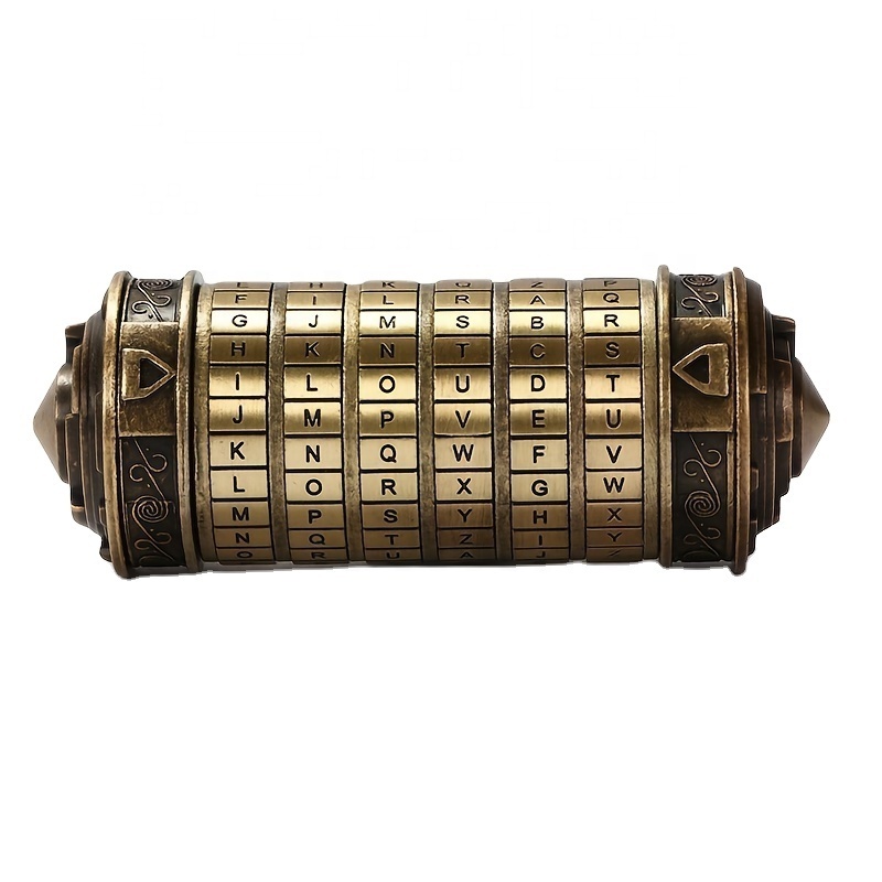 Da Vinci Code Mini cryptex lock puzzle box with hidden compartment, anniversary, Valentine's day romantic birthday gift, Mystery