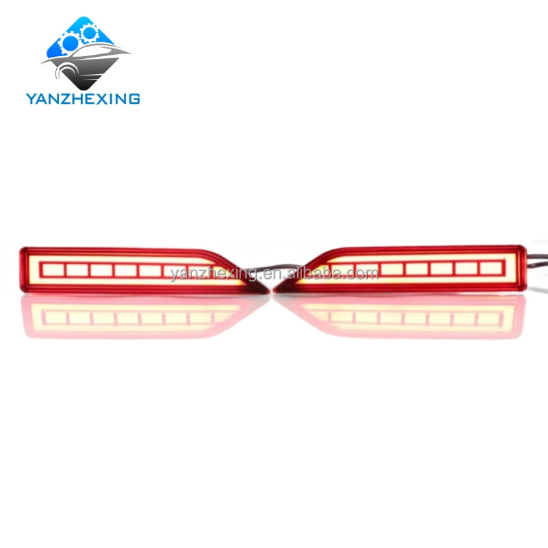 Car 3-in-1 Functions 12V LED Bumper Light Rear Fog Lamp Brake Light Dynamic Turn Signal Reflector For Toyota Veloz 2021-2023