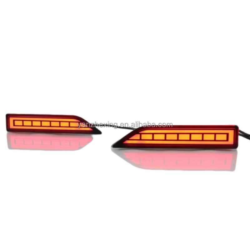 Car 3-in-1 Functions 12V LED Bumper Light Rear Fog Lamp Brake Light Dynamic Turn Signal Reflector For Toyota Veloz 2021-2023