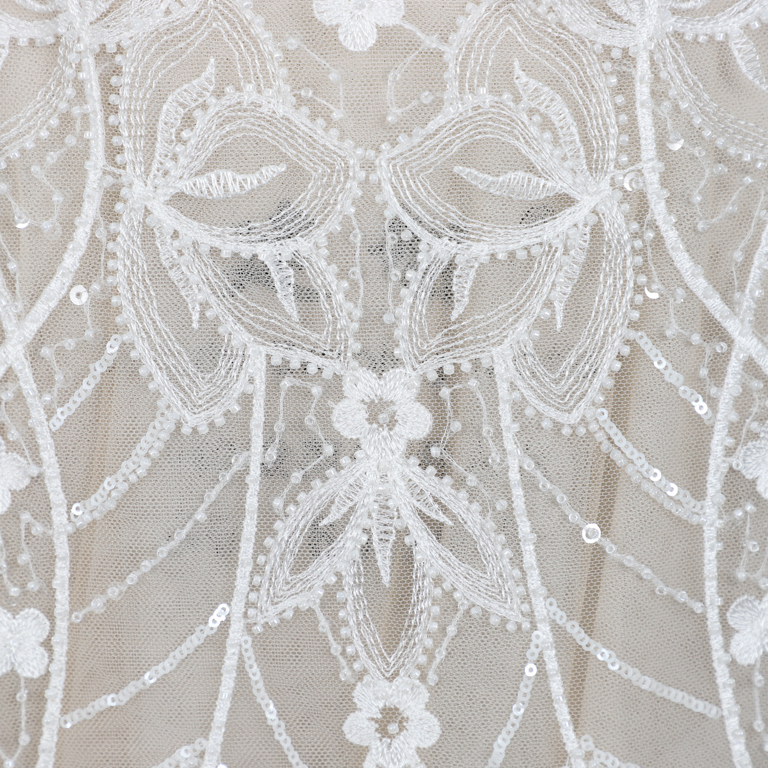 New Design beautiful cotton elegant embroidery threads embroidery tulle lace fabric