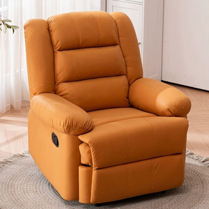 Wholesale custom  Leather Recliner Sofa Massage Chair orange color nail salon sofa