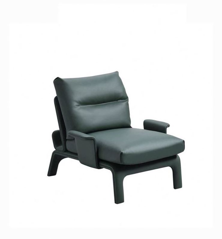 Modern Living Room Recliner Leisure Sofa Chair Fabric Arm Chair Wood Upholstered Single Sofa Chair