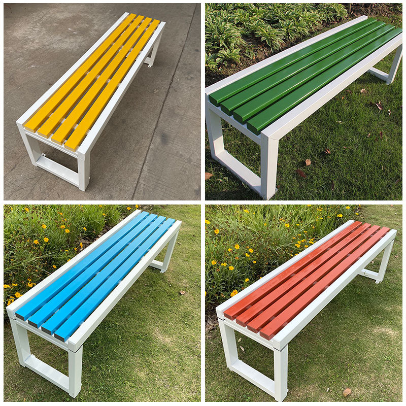 metal bench for home furniture outdoor patio park decorative garden wood