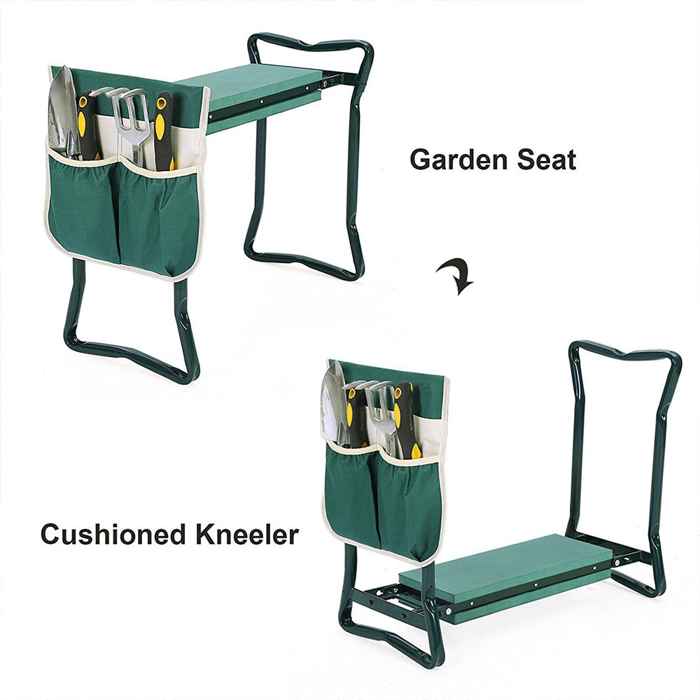 Metal Foldable Garden kneeler Chair Bench Seat Stool with Handles for Gardening Tools Outdoor Bench Multipurpose use