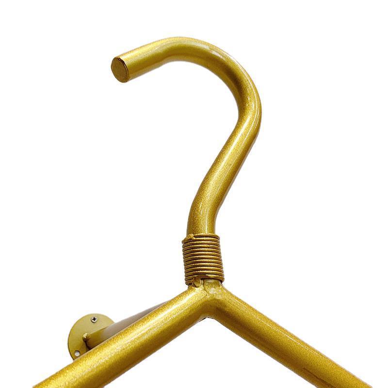 Metal garment Clothes Rack  Store Display wall mounted hanger Golden Simple Iron Shop Decoration Shelf