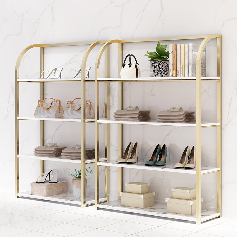 Clothing Shop Handbag Shoe Display Rack Shoe Store Multiple Layer Storage Rack Metal Display Stand