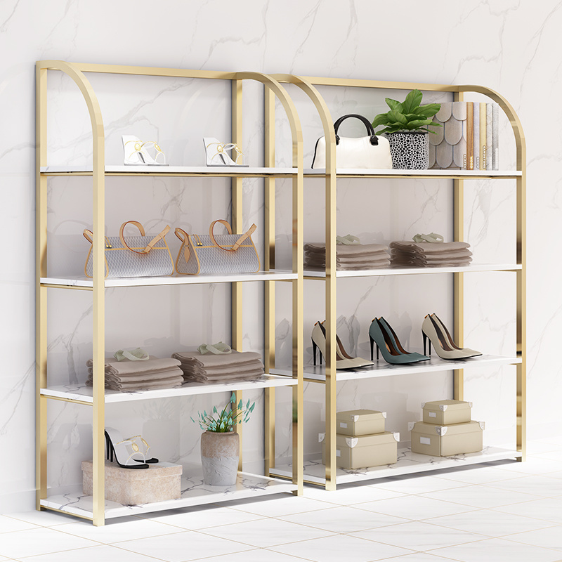 Clothing Shop Handbag Shoe Display Rack Shoe Store Multiple Layer Storage Rack Metal Display Stand