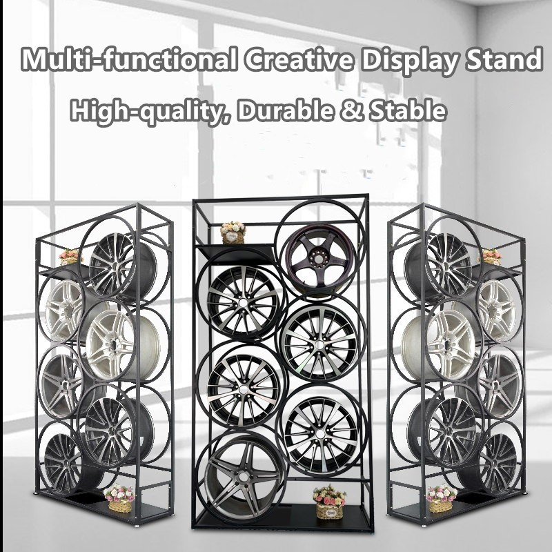 Metal Wheel Display Stand Car Modification Shop Wheel Hub Display Rack Creative Storage Rack Stand