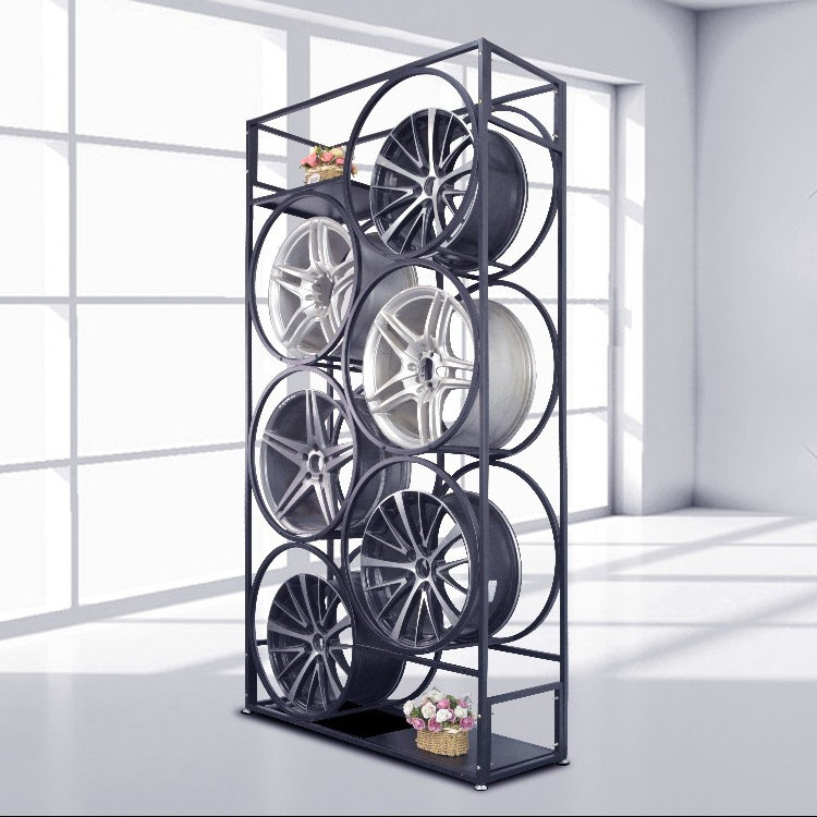 Metal Wheel Display Stand Car Modification Shop Wheel Hub Display Rack Creative Storage Rack Stand