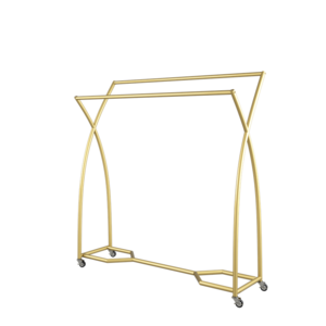 Nordic Garment Shop Dress Display Iron Rack With Wheels Floor Type Shelf Clothes Hanger Clothes Rack Garment Rack Coat Hangers