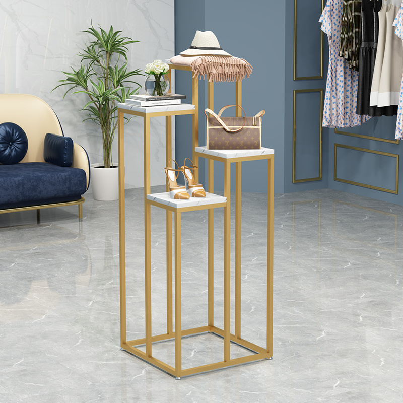 Customizable Home Metal Shelf Plant Stands Display Stands Clothing Store Handbag Shoes Display Racks