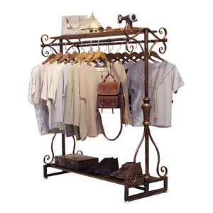 Customize Garment Rack t Shirt Shop Shelves Retail Store Clothes Metal Stands Shoe Display Clothing Rack For Boutique