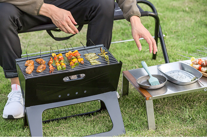 BBQ Grill Portable Camping & Hiking BBQ Charcoal Grill Outdoor Heaters Fire Pits BBQ Grills Fireplaces Heating Equipment Stoves