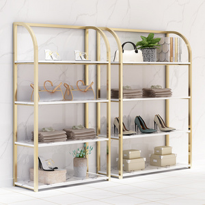 Modern Garment Shop Dress Bag Shoes Display Rack Floor Type Shoes Shelf  Clothes Shelf Clothes Hanger Clothes Rack Garment Rack